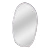 Foundry Oval Mirror White with Aluminum Frame