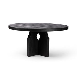 Allandale Round Dining Table - Black Elm