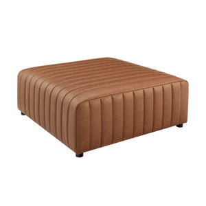 Harland Faux Leather Square Coffee Table/Ottoman, Vintage Cider