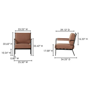 Vecchia Accent Chair Terracotta by Moe's