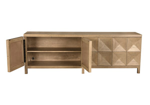 Quadrant 4 Door Sideboard, Washed Walnut