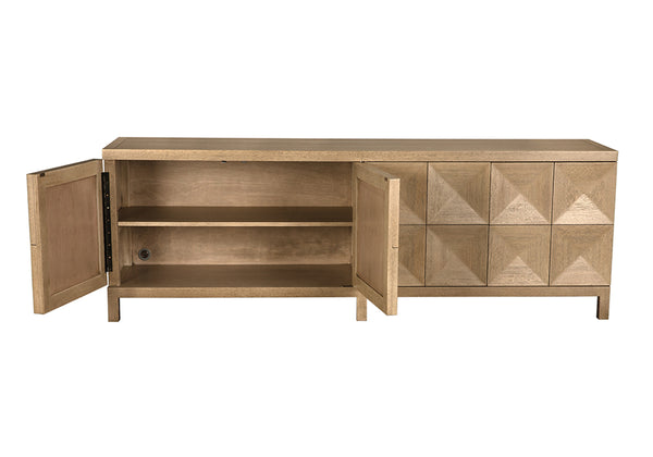 Quadrant 4 Door Sideboard, Washed Walnut