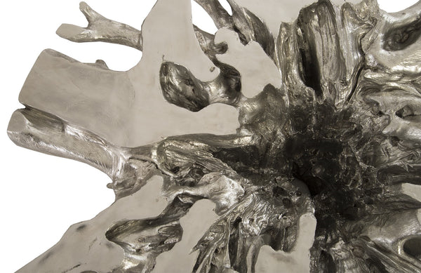 Freeform Coffee Table B, Silver Leaf