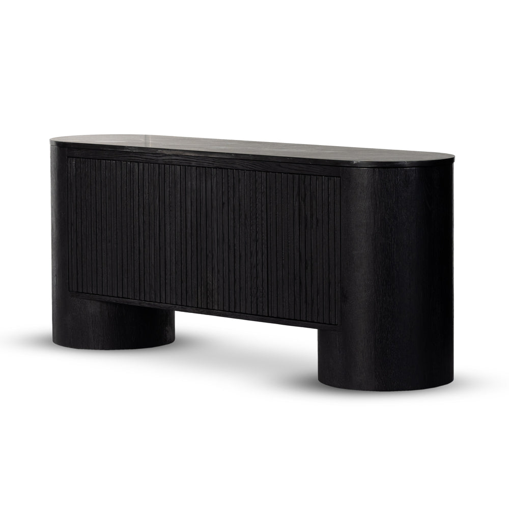 Giovani Media Console In Black Marble