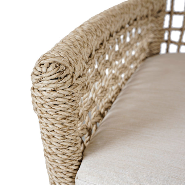 Brisbane Woven Frame Counter Stool with Olefin Cushion