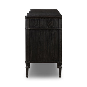 Toulouse 9 Drawer Dresser In Dstrssd Black