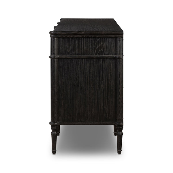 Toulouse 9 Drawer Dresser In Dstrssd Black