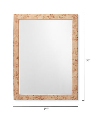 Chandler Rectangle Wood Wall Mirror, Natural
