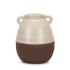 Tryna Small Beige w/ Matte Brown Ceramic Vase