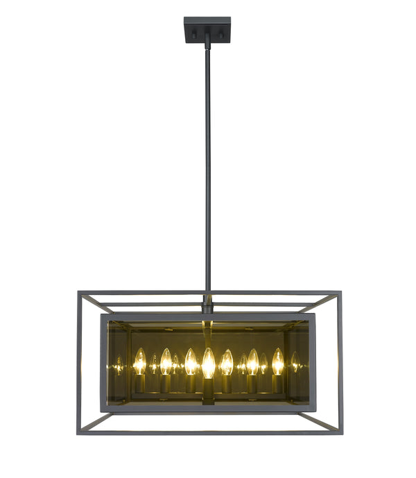 Infinity 12 Light Pendant in Misty Charcoal Finish