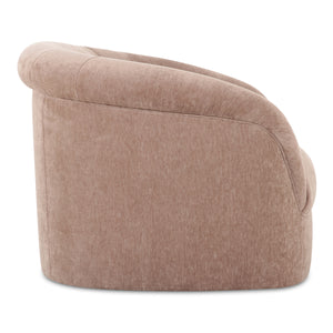 Moe's Thora Lounge Chair in Blush Velvet
