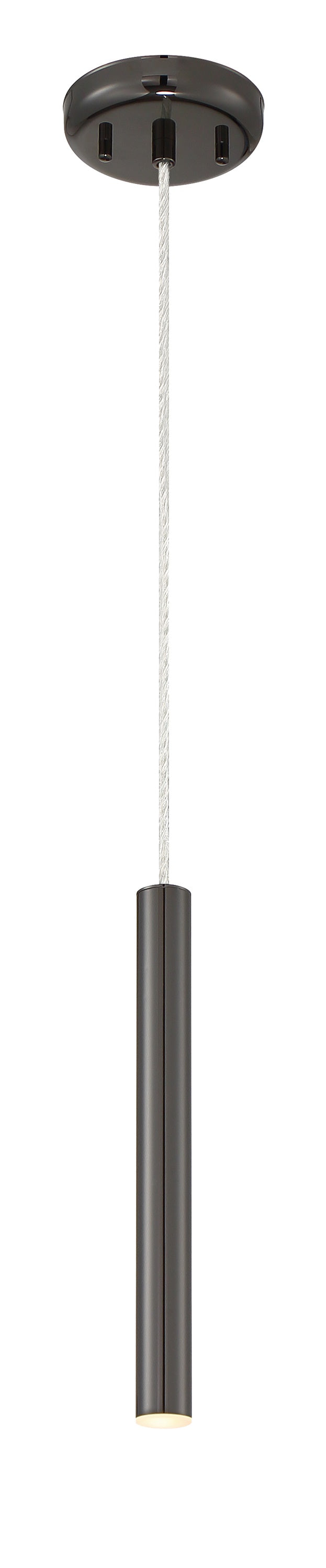 Forest 1 Light Mini Pendant in Pearl Black Finish