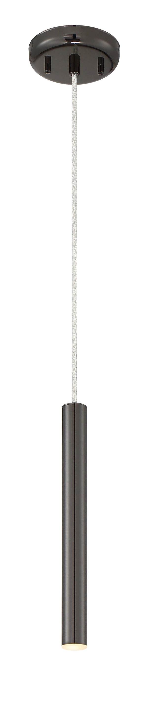 Forest 1 Light Mini Pendant in Pearl Black Finish
