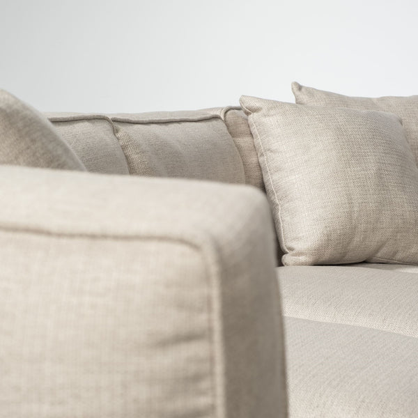 Denali III Beige Upholstered Wooden Frame Sectional