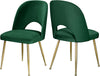 Ramon Dining Chair In Green Velvet