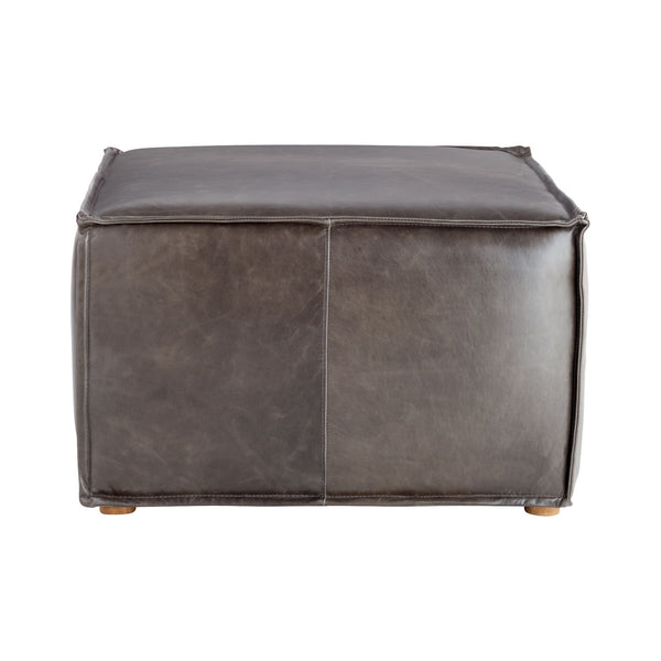 Lusso | Square Pouf - Grey