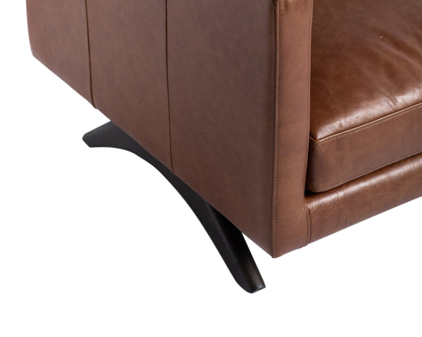 ROGERS SOFA - SHALIMAR TOBACCO LEATHER