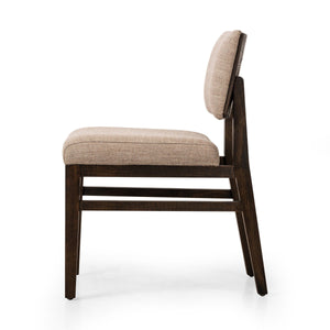 Carlo Dining Chair In Alcala Fawn And Dark Oak And Dark Oak Veneer