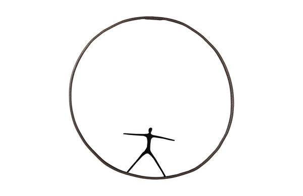 Olympic Figure in Iron Ring, Black, Rust, Style B