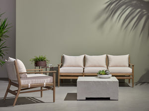 Rosen Outdoor Sofa In 73" In Natural Eucalyptu