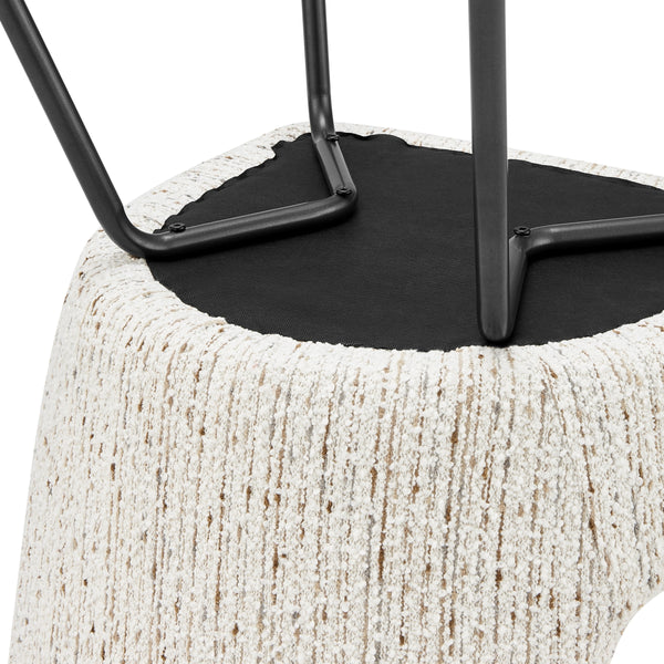 Katrisa KD Boucle Dining Side Chair, Zenith White