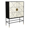 Moe's Shaws Cabinet Cream and Black Wood & Bone