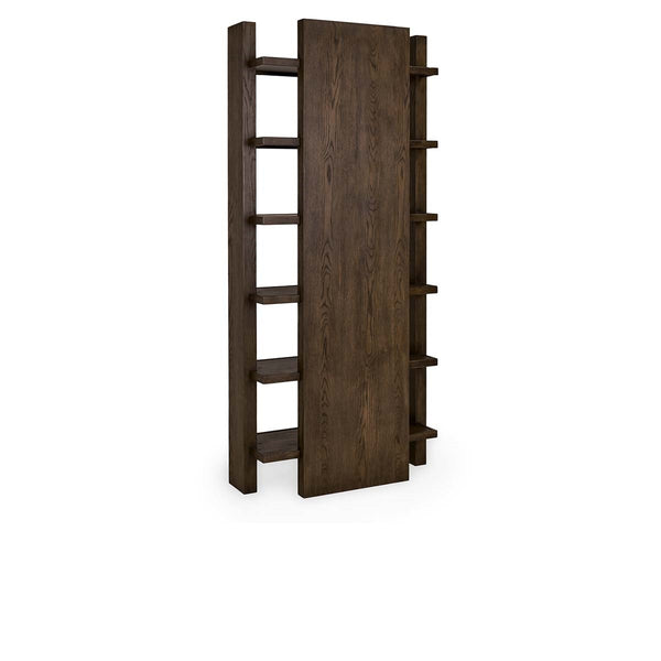 Doku Solid Oak Wood Bookcase with Ample Shelving