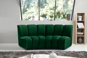 Lynda 2pc. Modular Sectional In Green Velvet