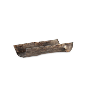Jagen Outdoor Tray In Rustic Cast Aluminum