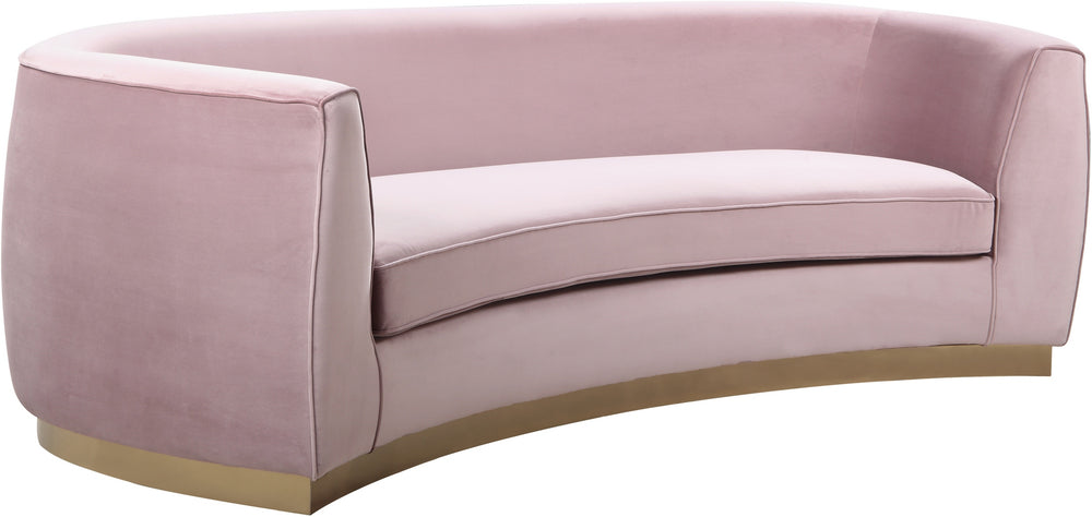 Crystal Sofa In Pink Velvet
