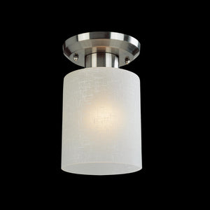 Cobalt 1 Light Flush Mount in Brushed Nickel Finish