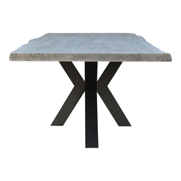 Edge Small Grey Dining Table with Iron Base