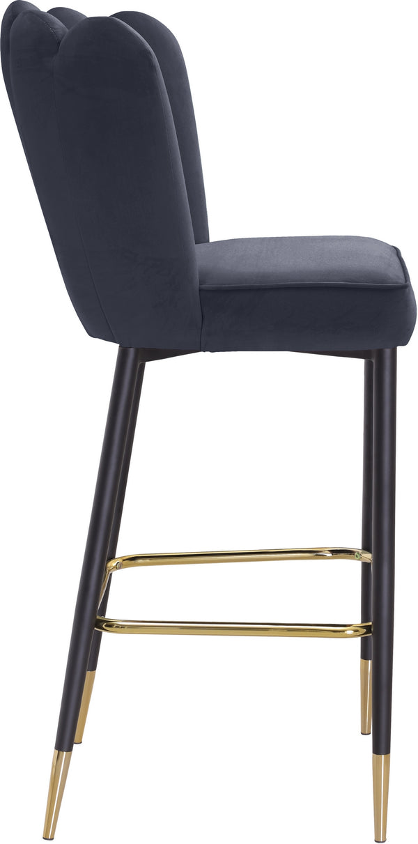 Anita Stool In Grey Velvet