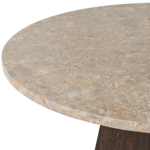 Brisa Round Dining Table 55" In Dune Onyx