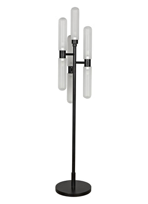 Dominique Floor Lamp, Black Metal