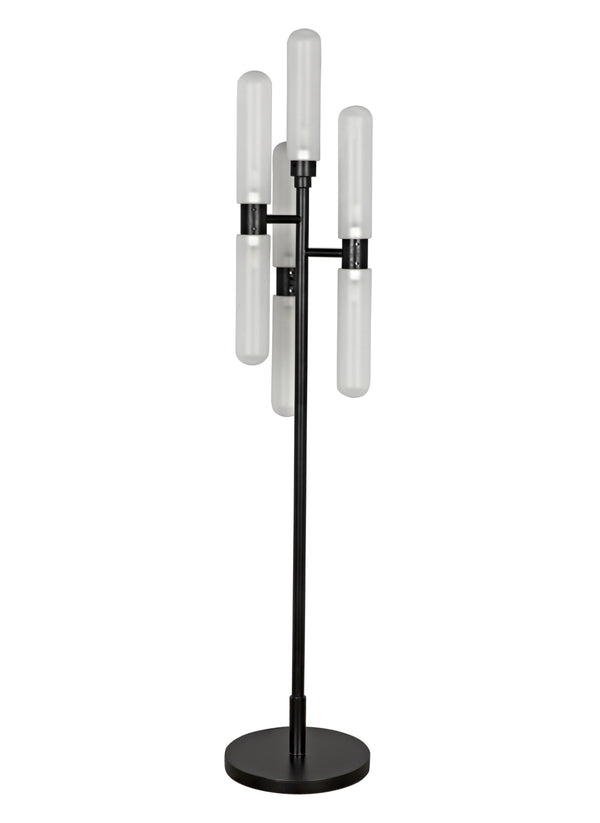 Dominique Floor Lamp, Black Metal