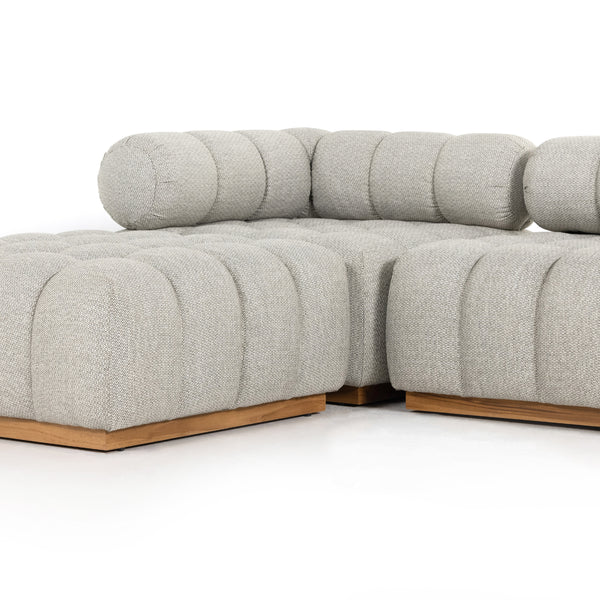 Roma Outdoor 4pc Sectional W/Ottoman In Ash