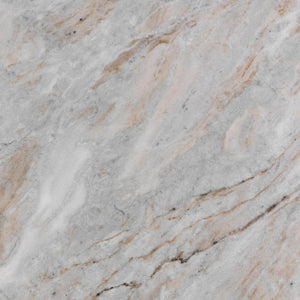 Huxley Marble Round Accent Table with Rusty Gray Veining