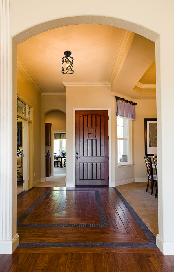 Malcalester 1 Light Flush Mount in Matte Black + Olde Brass Finish