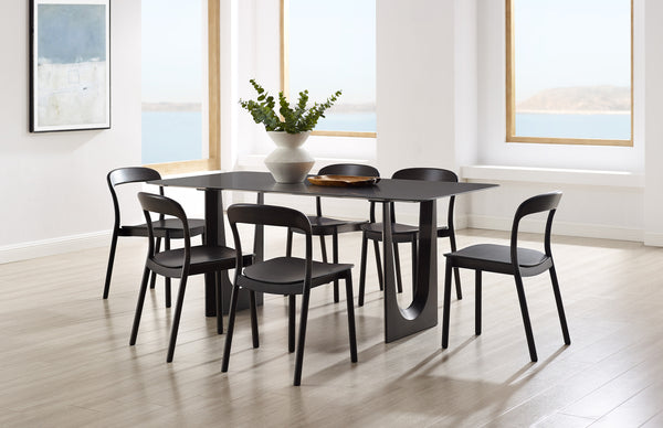Hanna Chair Bamboo seat, Caviar