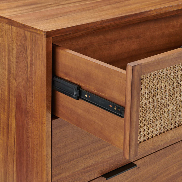 Caine Rattan Chest 3 Drawers In Brown