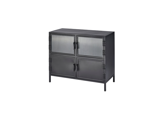  Vitrino 4 Door Iron Side Table
