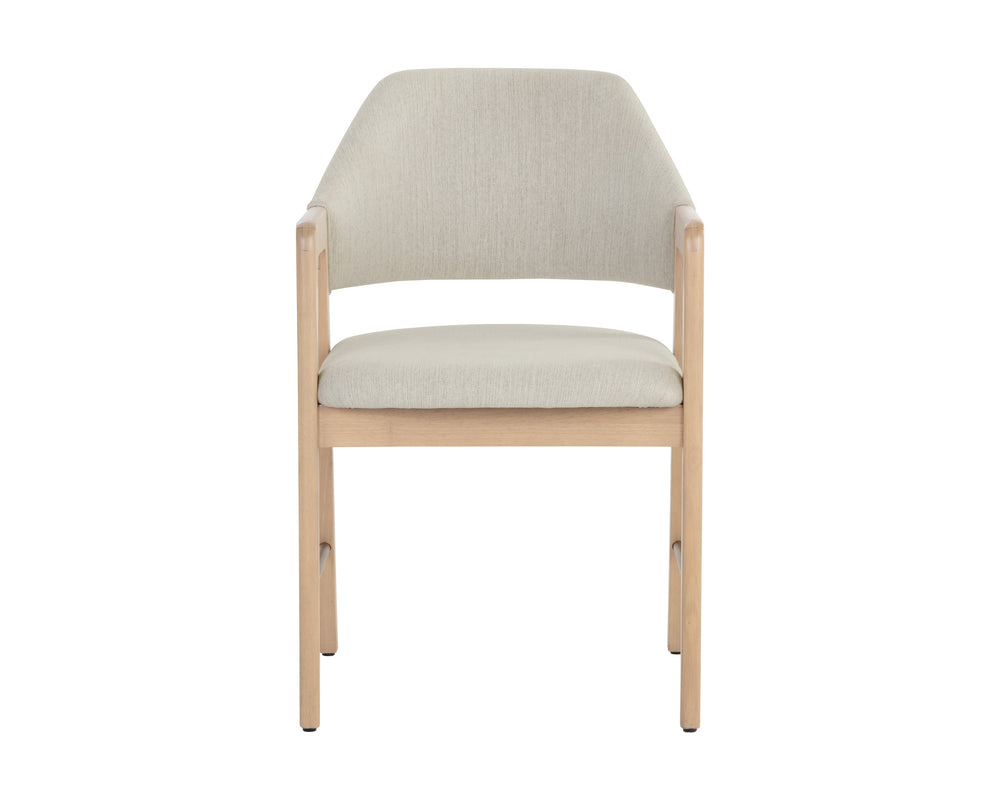 MILTON DINING ARMCHAIR - LIGHT WASH - MINA IVORY