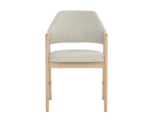 MILTON DINING ARMCHAIR - LIGHT WASH - MINA IVORY