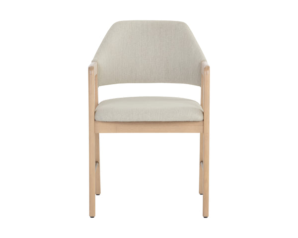 MILTON DINING ARMCHAIR - LIGHT WASH - MINA IVORY