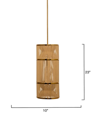 Congruent 1-Light Iron and Cotton Pendant
