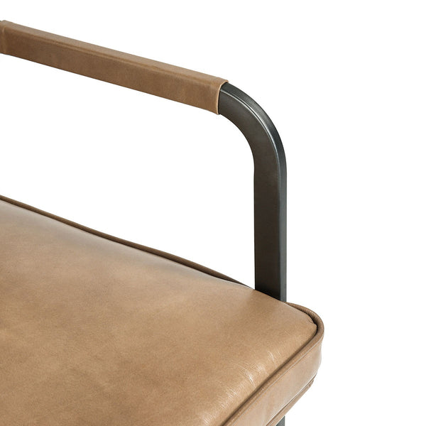 Fonda Leather Dining Chair in Adobe Tan