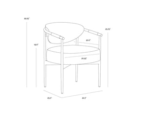 HELOISE DINING ARMCHAIR - BRAVO BLACK