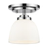 Ashton 1 Light Flush Mount in Chrome  Finish