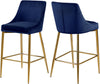 Lynette Stool In Navy Velvet and Gold